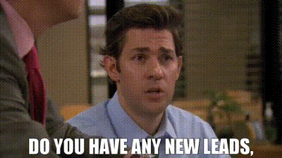 Jim Halpert from The Office looking concerned, with text 'DO YOU HAVE ANY NEW LEADS,' highlighting how to improve lead quality.