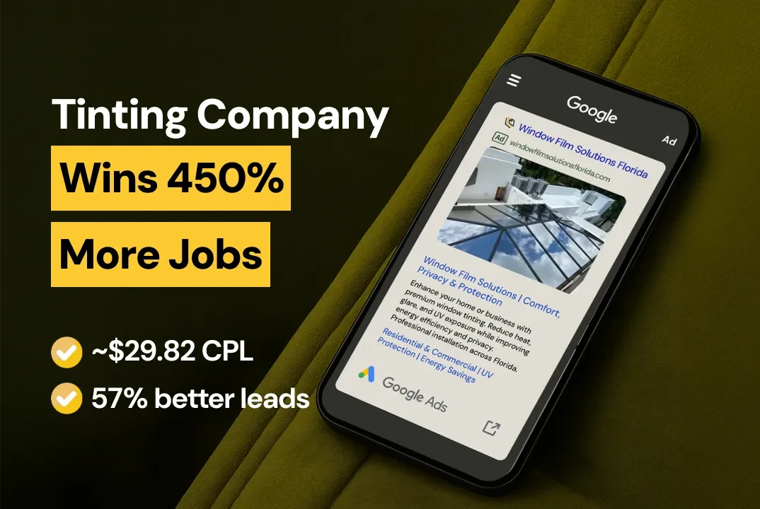 How this window tinting business achieved 450% ROAS with Google Ads